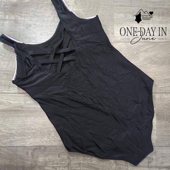 Aleumdr Criss Cross Back One Piece Swimsuit Size L - Picture 5 of 5